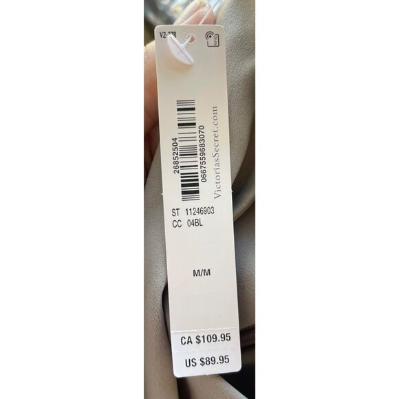 Victoria's Secret Lux Glossy Sport Wide Leg Jumpsuit Size M NWT VSX Brown Mocha - Picture 13 of 14